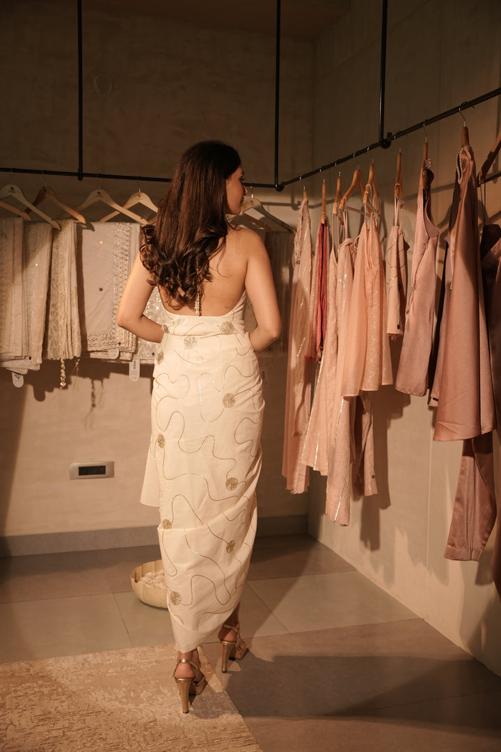 Ivory Chanderi Dhoti