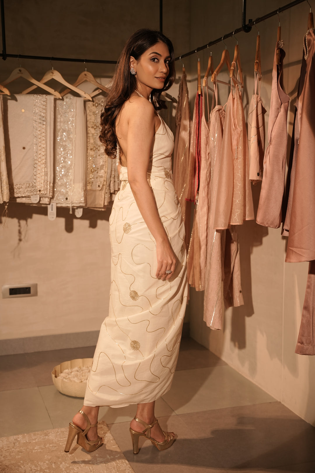 Ivory Chanderi Dhoti