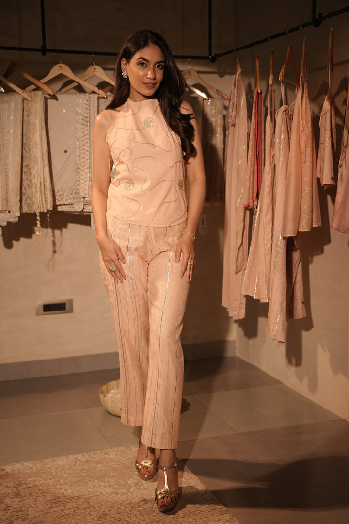 Peach Gota Trouser