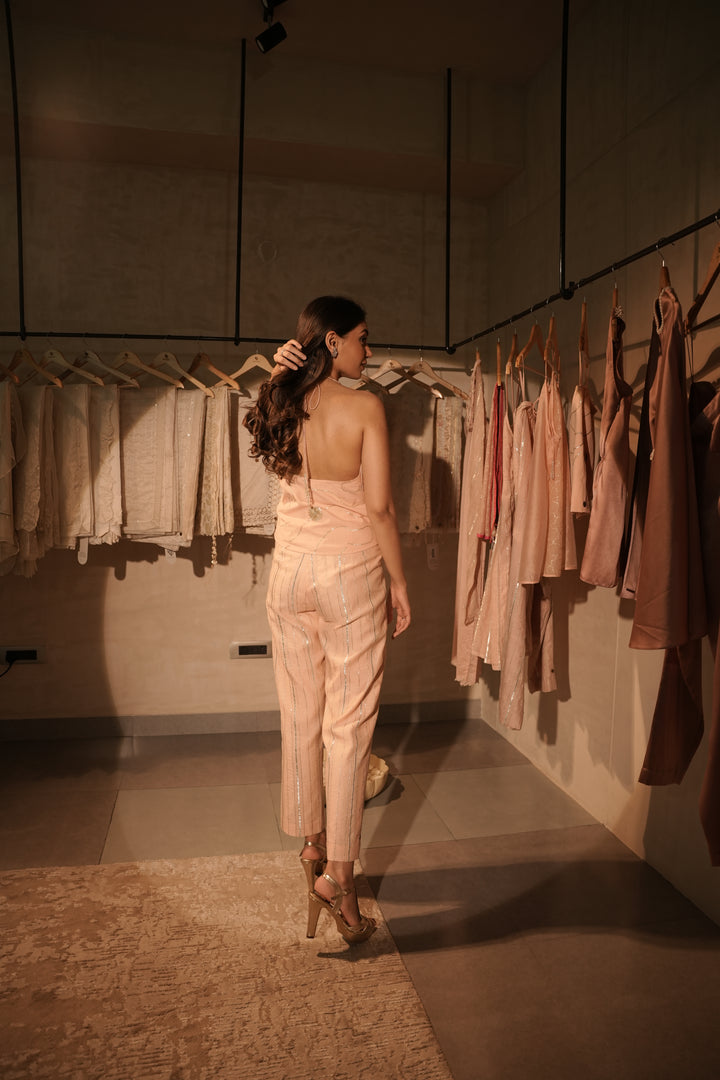 Peach Gota Trouser