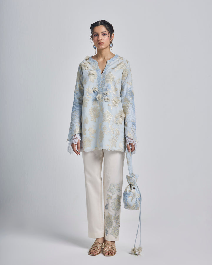 Reva Kurta - Misty Blue