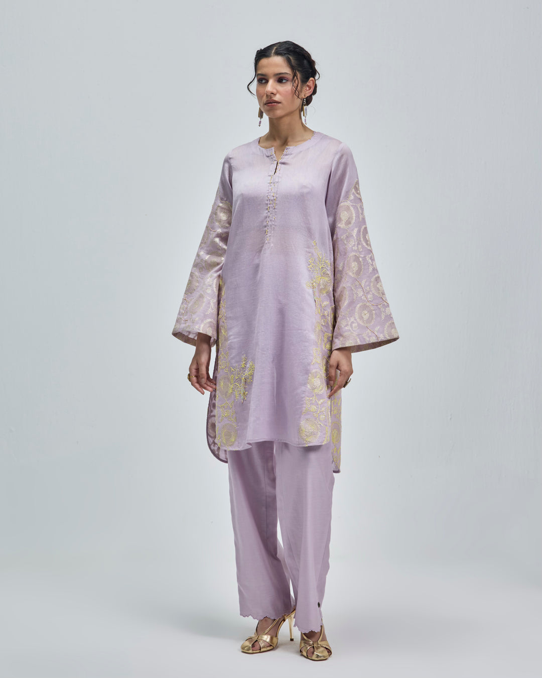Leher Kurta - Antique Mauve