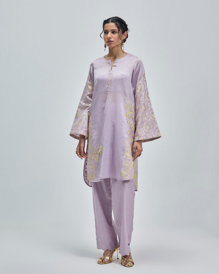 Leher Kurta - Antique Mauve