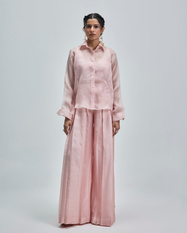 Organza Dog Shirt - Petal Pink