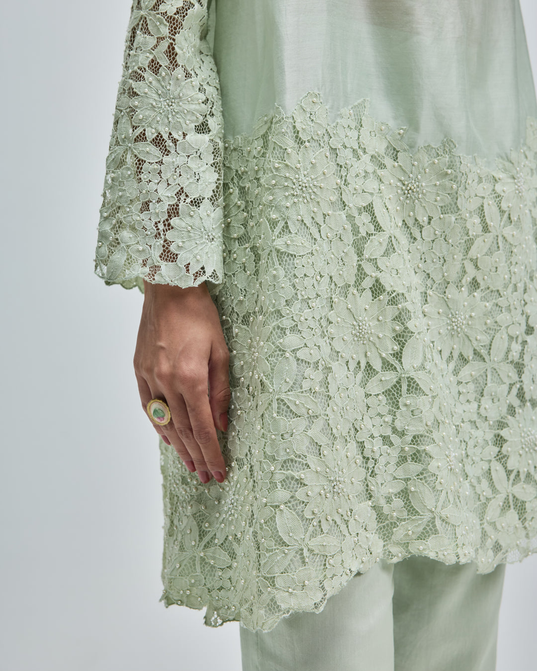 Neer Kurta - Willow Green