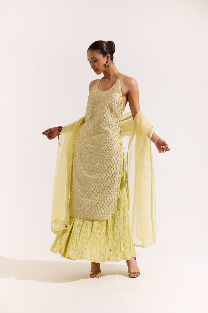 Green Organza Dupatta
