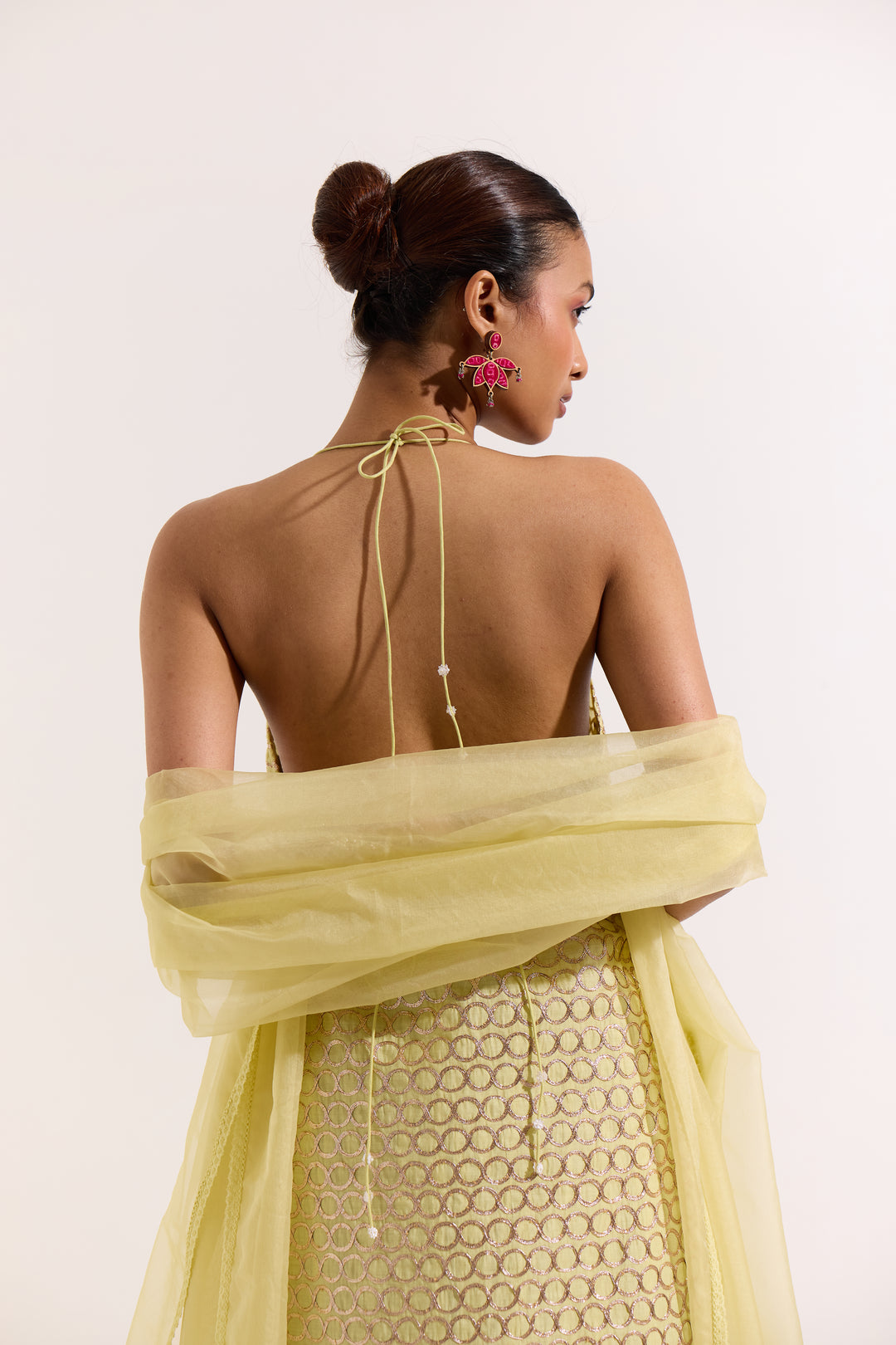Green Organza Dupatta