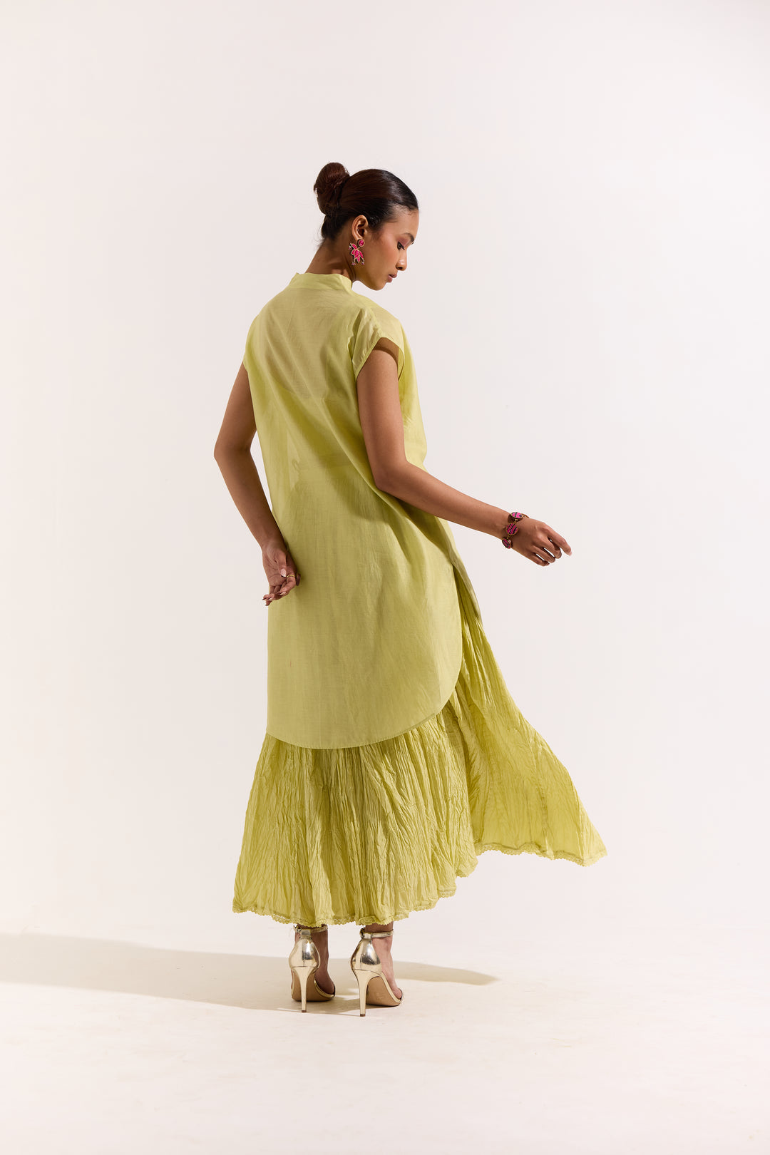 Green Chanderi Dress