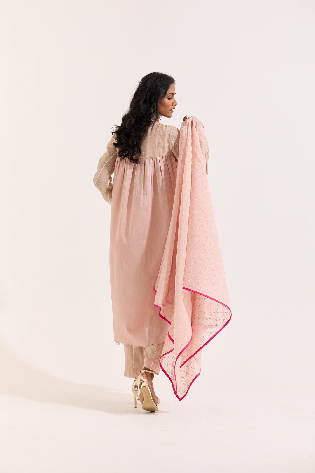 Blush Pink Chanderi Dupatta
