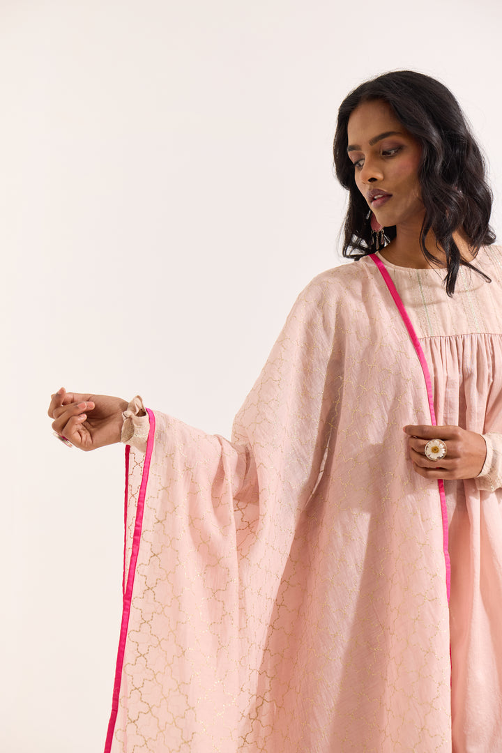 Blush Pink Chanderi Dupatta