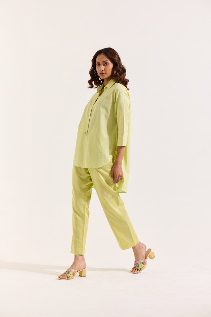 Green Chanderi Trouser