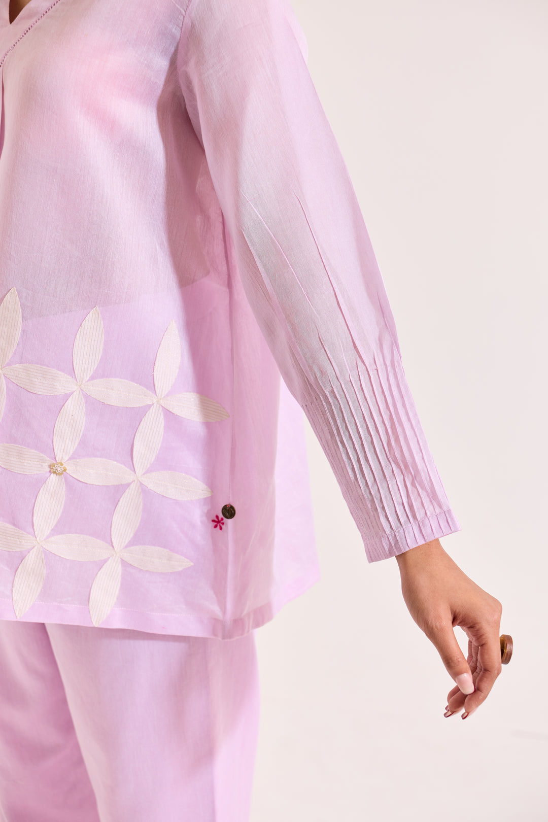 Lavender Laser Cut Petal Top