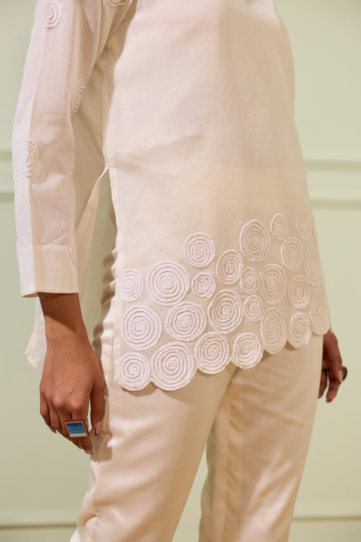 Ivory Circles Top