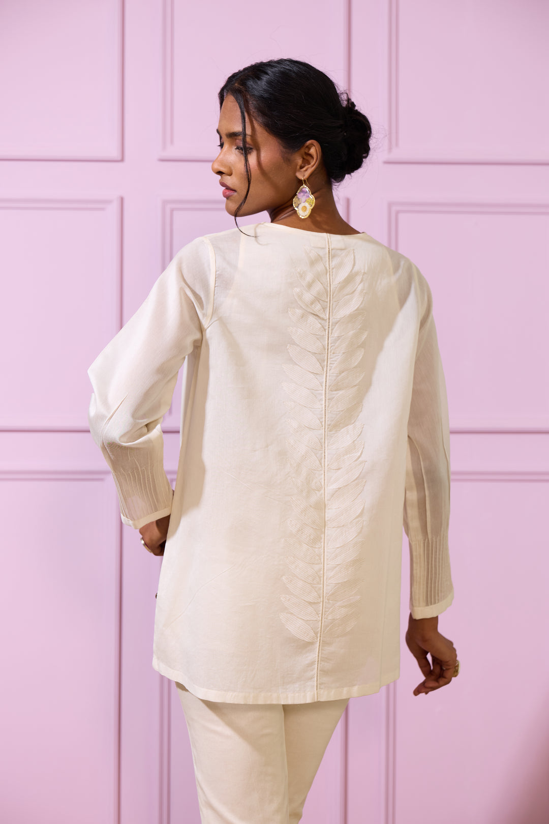 Ivory Laser Cut Petal Top
