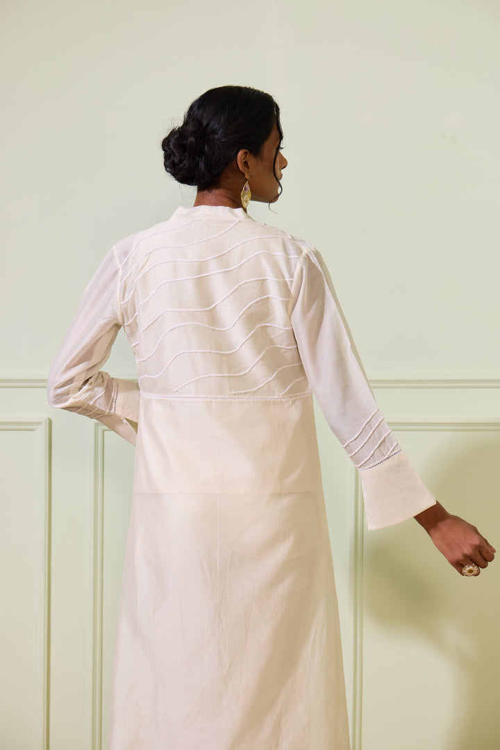 Ivory Chanderi Cape