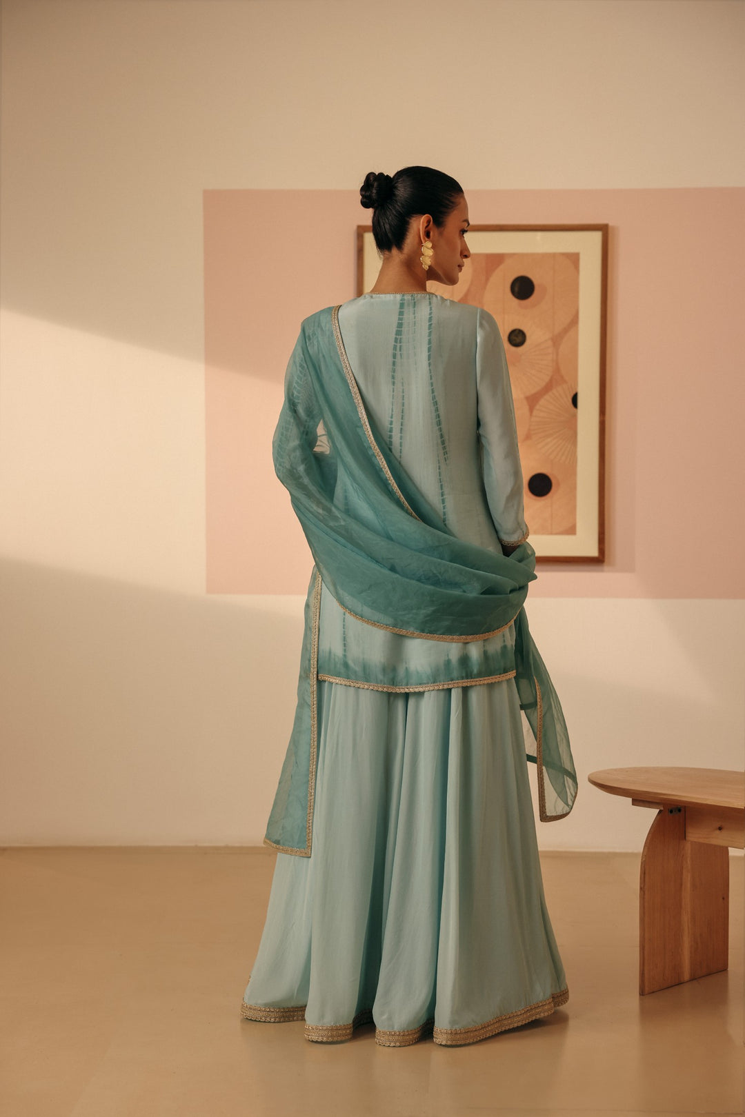Light Blue Tie-dye Kurta