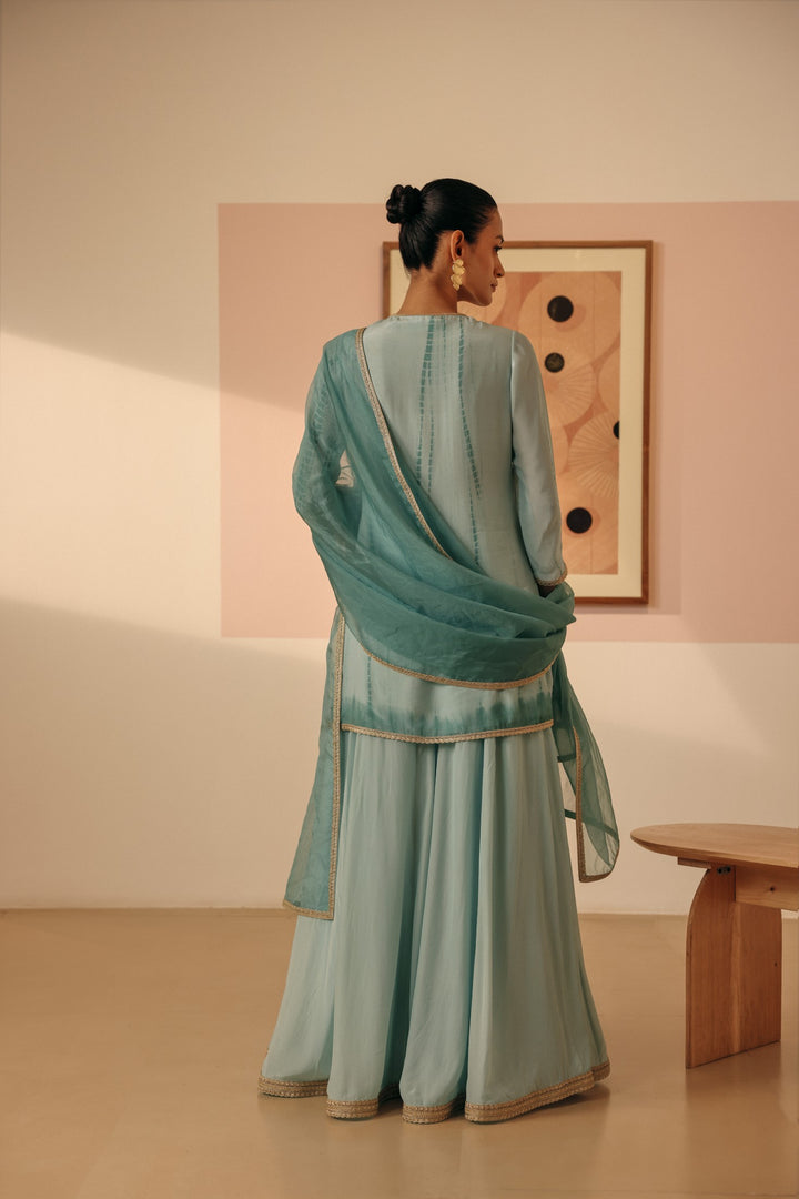 Light Blue Tie-dye Kurta