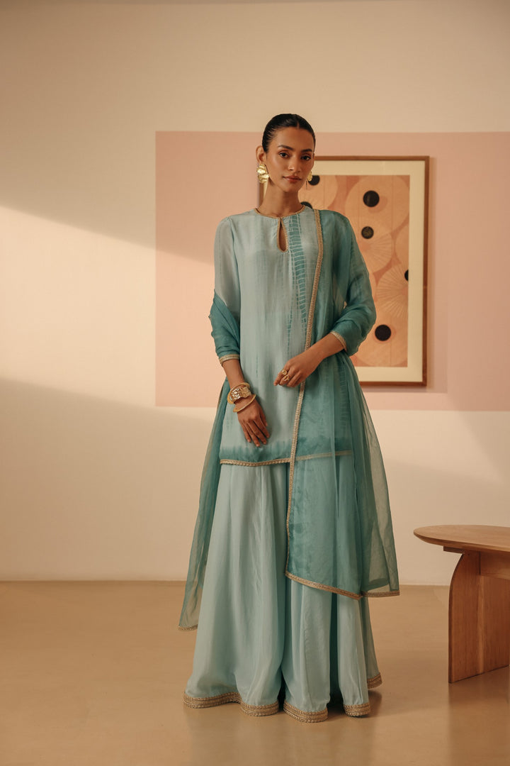 Light Blue Tie-dye Kurta