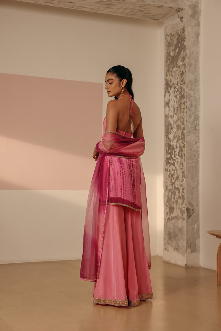 Light Pink Crepe Gharara