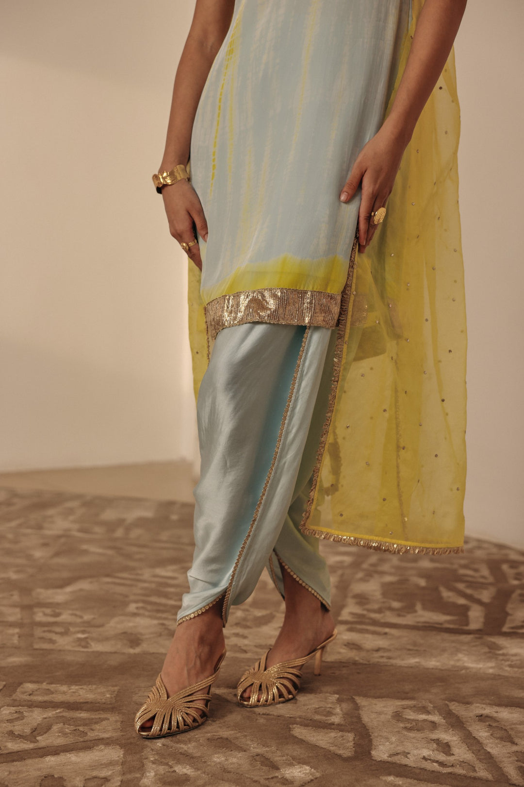 Light Blue Dhoti Salwar