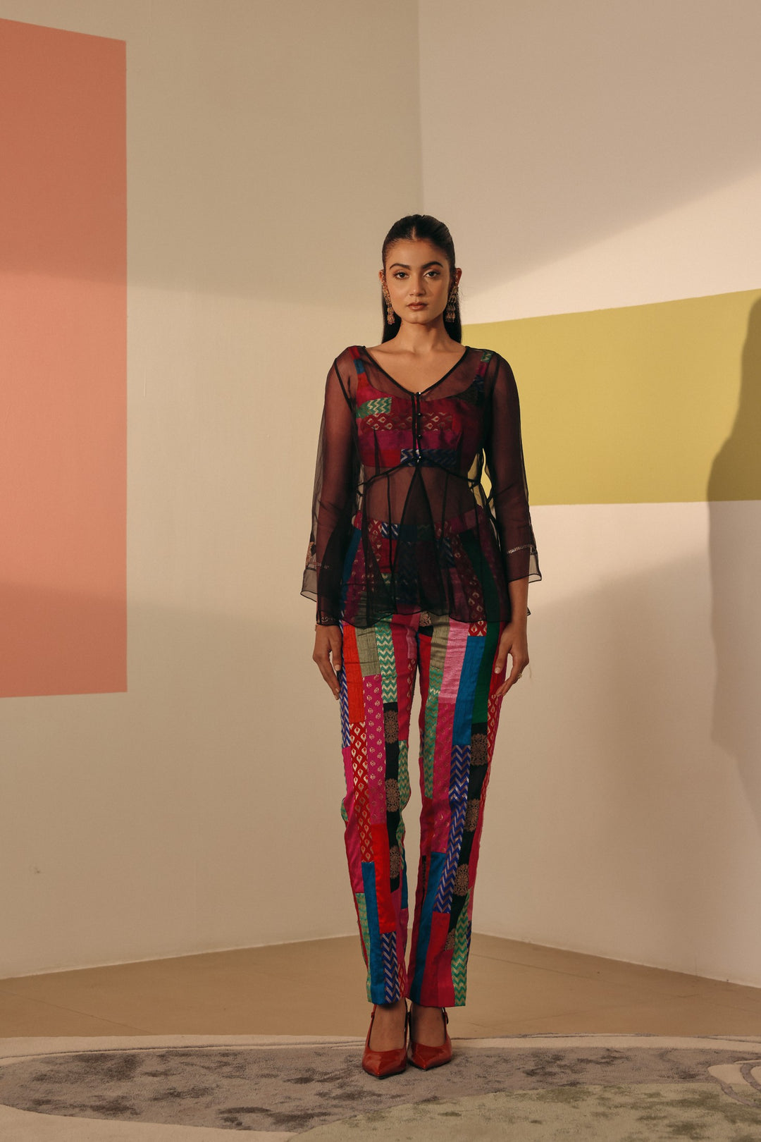 Multi Color Brocade Blouse (Ready To Ship)