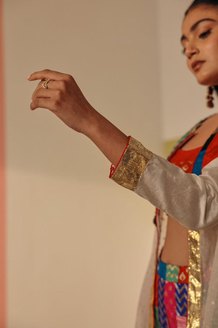 Ivory Chanderi Cape