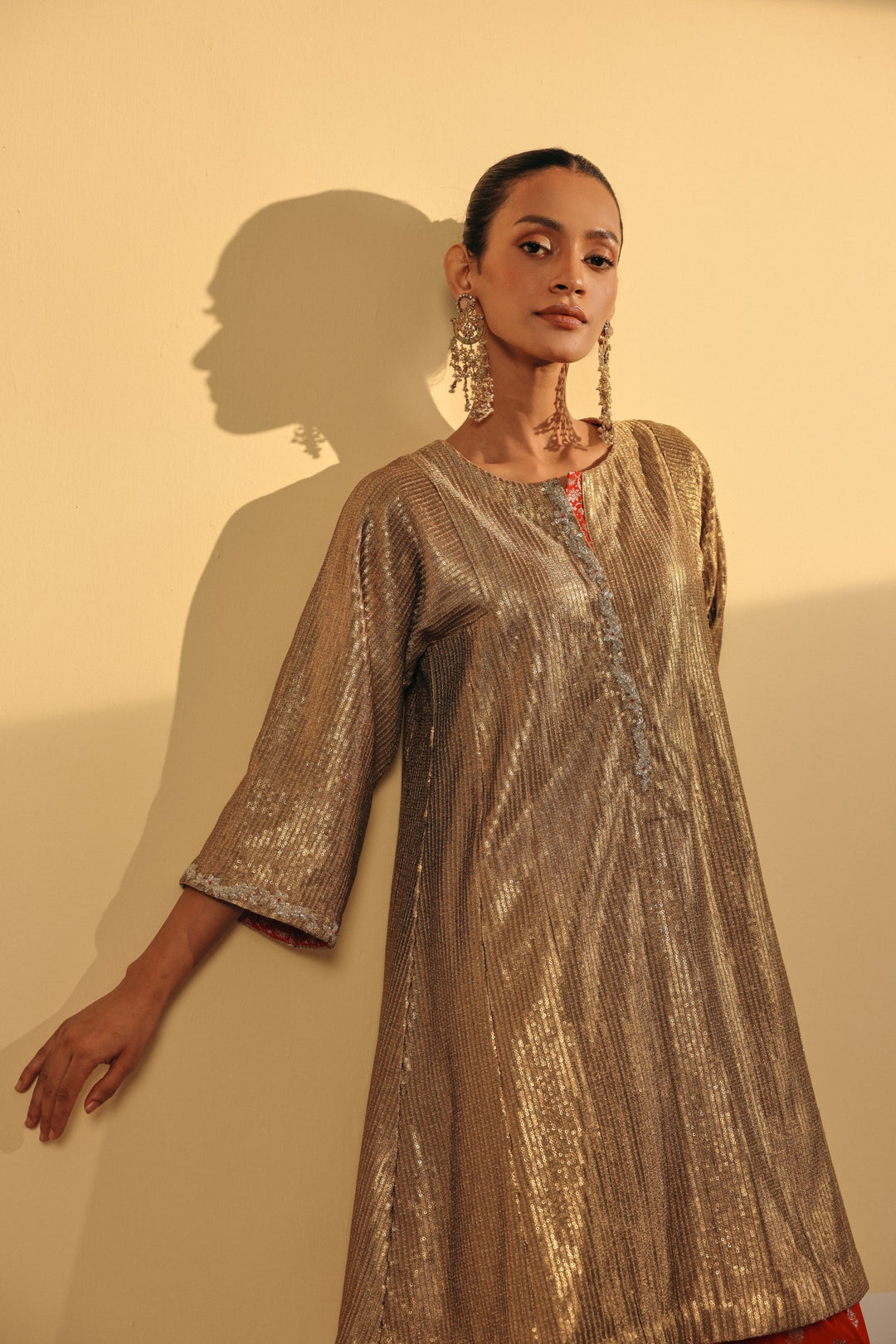 Gold Sequin Kurta
